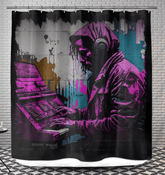Fingers On The Keys Shower Curtain - Beyond T-shirts